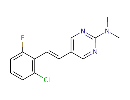 (E)-5-(2-chloro-6-fluorostyryl)-2-(N,N-dimethylamino)-pyrimidine