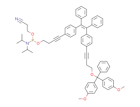 (Z)-4-(4-(2-(4-(4-(bis(4-methoxyphenyl)(phenyl)methoxy)but-1-yn-1-yl)phenyl)-1,2-diphenylvinyl)phenyl)but-3-yn-1-yl (2-cyanoethyl) diisopropylphosphoramidite