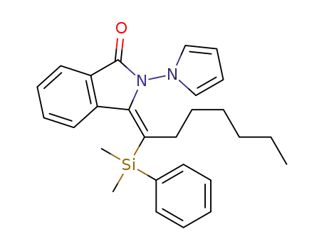 (E)-3-(1-(dimethyl(phenyl)silyl)heptylidene)-2-(1H-pyrrol-1-yl)isoindolin-1-one