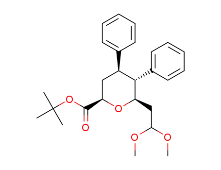 (2R,4R,5R,6R)-tert-butyl 6-(2,2-dimethoxyethyl)-4,5-diphenyltetrahydro-2H-pyran-2-carboxylate
