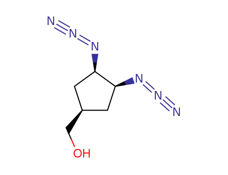 Molecular Structure of 917980-23-5 (Cyclopentanemethanol, 3,4-diazido-, (3R,4S)-rel-)