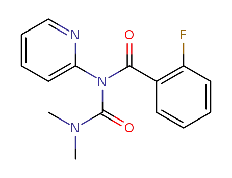 N-(dimethylcarbamoyl)-2-fluoro-N-(pyridin-2-yl)benzamide