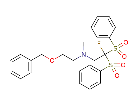 N-(2-(benzyloxy)ethyl)-2-fluoro-N-methyl-2,2-bis(phenylsulfonyl)ethanamine