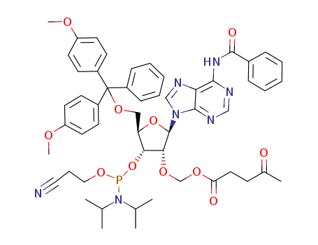 N<sup>6</sup>-benzoyl-2′-O-(acetyl levulinic ester)-3′-O-[(2-cyanoethyl-N,N-diisopropyl)phosphoramidite]-5′-O-(4,4′-dimethoxytrityl)-adenosine