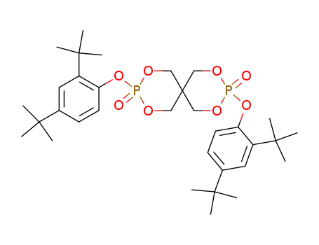 Molecular Structure of 97994-11-1 (2,4,8,10-Tetraoxa-3,9-diphosphaspiro[5.5]undecane,
3,9-bis[2,4-bis(1,1-dimethylethyl)phenoxy]-, 3,9-dioxide)