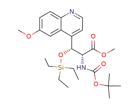 (2R,3R)-2-tert-Butoxycarbonylamino-3-(6-methoxy-quinolin-4-yl)-3-triethylsilanyloxy-propionic acid methyl ester