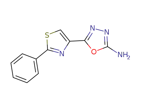 Molecular Structure of 1219827-72-1 (5-(2-phenylthiazol-4-yl)-1,3,4-oxadiazole-2-amine)