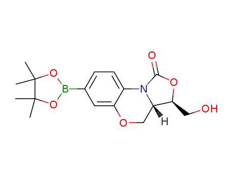 (3R,3aS)-3-(hydroxymethyl)-7-(4,4,5,5-tetramethyl-1,3,2-dioxaborolan-2-yl)-3a,4-dihydro-1H,3H-benzo[b]oxazolo[3,4-d][1,4]oxazin-1-one