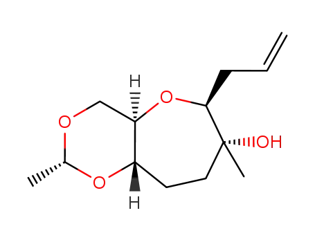Molecular Structure of 934279-01-3 (6-allyl-2,7-dimethyl-hexahydro-1,3,5-trioxa-benzocyclohepten-7-ol)