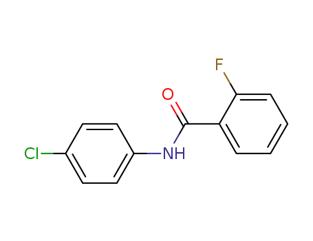 Molecular Structure of 784-65-6 (N-(4-chlorophenyl)-2-fluorobenzamide)