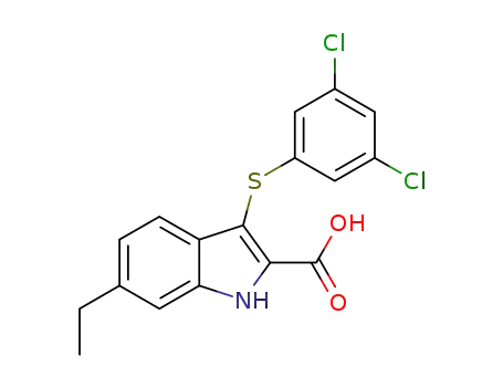 3-((3,5-dichlorophenyl)thio)-6-ethyl-1H-indole-2-carboxylic acid