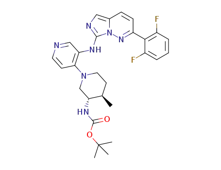 tert-butyl ((3S,4R)-1-(3-((2-(2,6-difluorophenyl)imidazo[1,5-b]pyridazin-7-yl)amino)pyridin-4-yl)-4-methylpiperidin-3-yl)carbamate