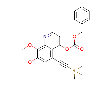 benzyl [7,8-dimethoxy-5-((trimethylsilyl)ethynyl)quinolin-4-yl]carbonate
