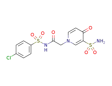 Molecular Structure of 1413930-54-7 (1-[(4-chlorobenzenesulfonamidocarbonyl)methyl]-1,4-dihydro-4-oxo-3-pyridinesulfonamide)