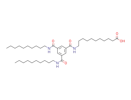 Molecular Structure of 1019334-92-9 (N-(11-undecanoic acid)-N’,N”-di(n-decyl)benzene-1,3,5-tricarboxamide)