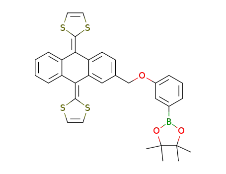 2-(3-((9,10-di(1,3-dithiol-2-ylidene)-9,10-dihydroanthracen-2-yl)methoxy)phenyl)-4,4,5,5-tetramethyl-1,3,2-dioxaborolane