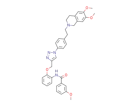 N-(2-((1-(4-(2-(6,7-dimethoxy-3,4-dihydroisoquinolin-2(1H)-yl)ethyl)phenyl)-1H-1,2,3-triazol-4-yl)methoxy)phenyl)-3-methoxybenzamide