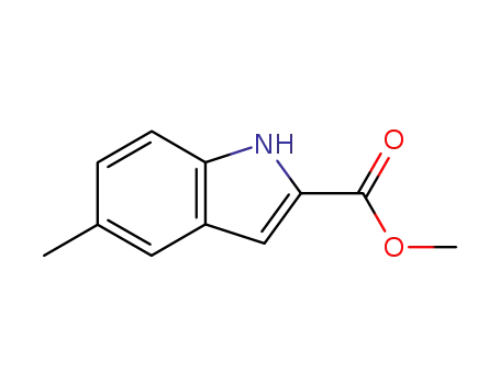 Molecular Structure of 102870-03-1 (1H-Indole-2-carboxylic acid, 5-methyl-, methyl ester)