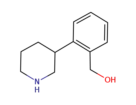 Molecular Structure of 879545-49-0 (Benzenemethanol, 2-(3-piperidinyl)-)