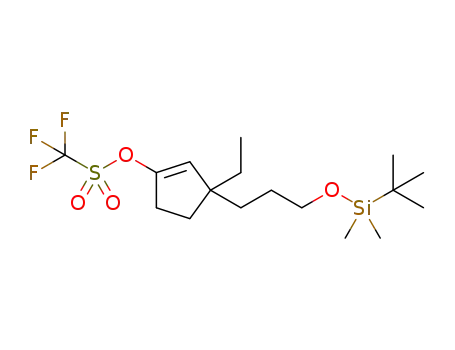 3-(3-((tert-butyldimethylsilyl)oxy)propyl)-3-ethylcyclopent-1-en-1-yl trifluoromethanesulfonate