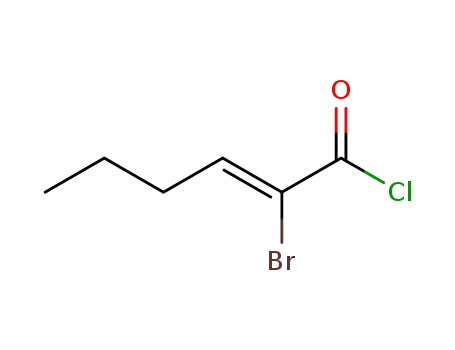 Molecular Structure of 847981-54-8 (2-Hexenoyl chloride, 2-bromo-, (2Z)-)