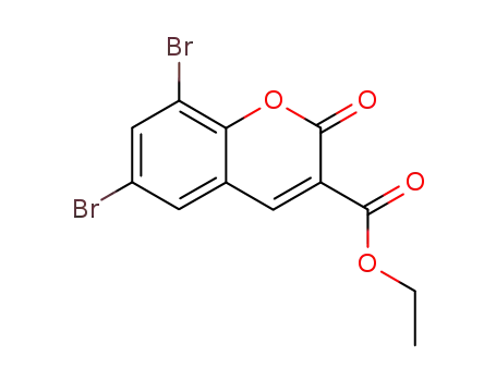 Molecular Structure of 2199-89-5 (ETHYL 6,8-DIBROMO-2-OXO-2H-CHROMENE-3-CARBOXYLATE)