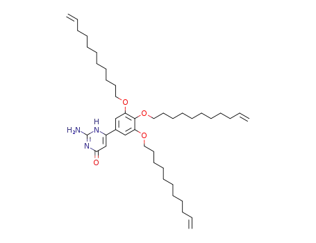 Molecular Structure of 894104-79-1 (6-[3,4,5-tris(10-undecenyloxy)phenyl]isocytosine)
