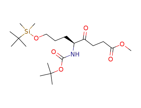 5-tert-butoxycarbonylamino-8-(tert-butyldimethylsilanyloxy)-4-oxooctanoic acid methyl ester