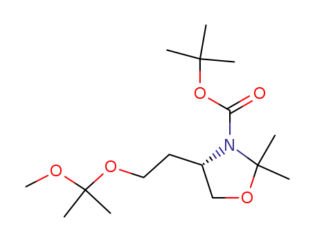 3-Oxazolidinecarboxylic acid,
4-[2-(1-methoxy-1-methylethoxy)ethyl]-2,2-dimethyl-, 1,1-dimethylethyl
ester, (4S)-