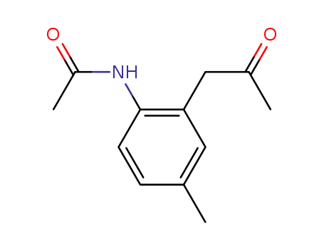 Molecular Structure of 62641-45-6 (Acetamide, N-[4-methyl-2-(2-oxopropyl)phenyl]-)