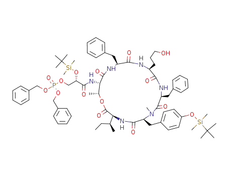 C<sub>72</sub>H<sub>101</sub>N<sub>6</sub>O<sub>15</sub>PSi<sub>2</sub>