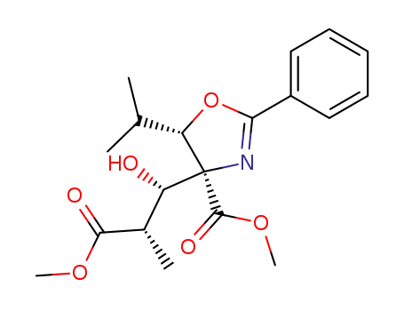 (4S,5S)-4-((1S,2S)-1-Hydroxy-2-methoxycarbonyl-propyl)-5-isopropyl-2-phenyl-4,5-dihydro-oxazole-4-carboxylic acid methyl ester