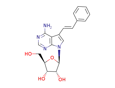 4-amino-5-stryryl-7-(β-D-ribofuranosyl)-7H-pyrrolo[2,3-d]pyrimidine