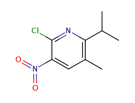 Molecular Structure of 847740-96-9 (Pyridine, 2-chloro-5-methyl-6-(1-methylethyl)-3-nitro-)