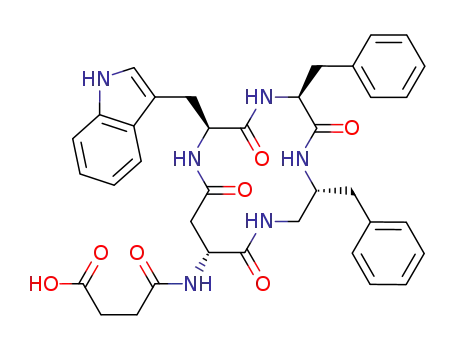 N-[(2S,5S,8R,12R)-5,8-Dibenzyl-2-(1H-indol-3-ylmethyl)-3,6,11,14-tetraoxo-1,4,7,10-tetraaza-cyclotetradec-12-yl]-succinamic acid