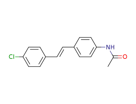 Molecular Structure of 63407-59-0 (N-[4-[(E)-2-(4-Chlorophenyl)ethenyl]phenyl]acetamide)