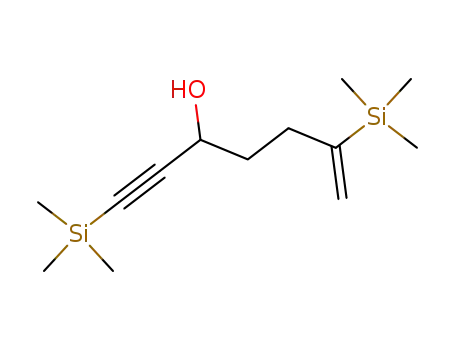 Molecular Structure of 429680-32-0 (6-Hepten-1-yn-3-ol, 1,6-bis(trimethylsilyl)-)