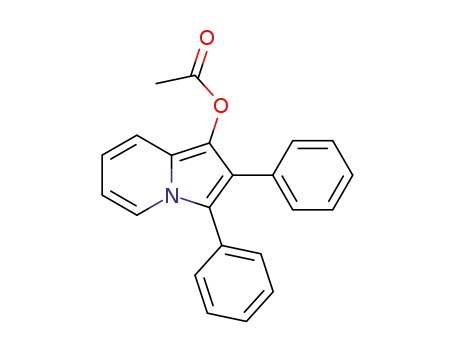 Molecular Structure of 105019-51-0 (1-Indolizinol, 2,3-diphenyl-, acetate (ester))