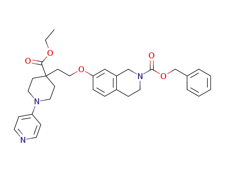 benzyl 7-[2-[4-ethoxycarbonyl-1-(pyridin-4-yl)piperidin-4-yl]ethoxy]-1,2,3,4-tetrahydroisoquinolin-2-carboxylate