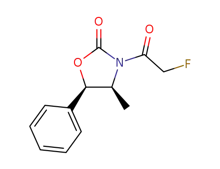 Molecular Structure of 1610529-96-8 ((4S,5R)-3-(2-fluoroacetyl)-4-methyl-5-phenyloxazolidin-2-one)