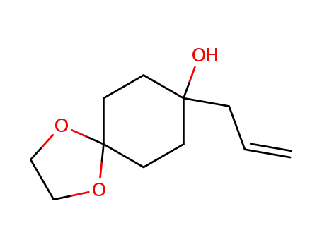 Molecular Structure of 429691-42-9 (8-allyl-1,4-dioxaspiro[4.5]decan-8-ol)
