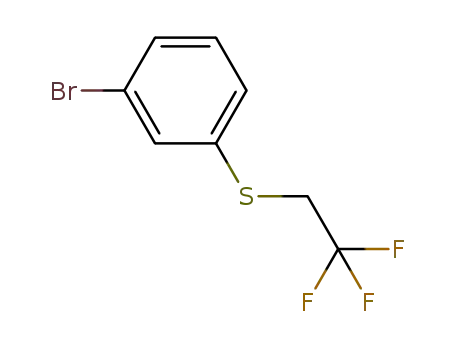 Molecular Structure of 850349-30-3 (1-BROMO-3-(2,2,2-TRIFLUORO-ETHYLSULFANYL)-BENZENE)