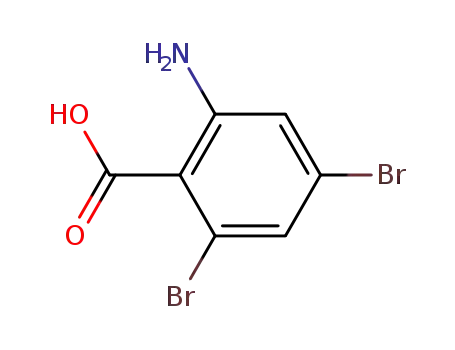 Molecular Structure of 81190-68-3 (2-Amino-4,6-Dibromobenzoic Acid)