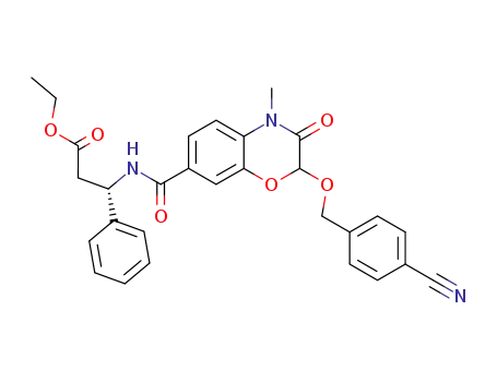 ethyl (3S)-3-[({2-[(4-cyanobenzyl)oxo]-4-methyl-3-oxo-3,4-dihydro-2H-1,4-benzoxazine-7-yl}carbonyl)amino]-3-phenylpropanoate