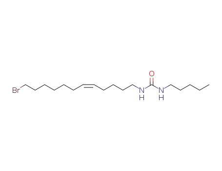 Molecular Structure of 1402547-89-0 (1-(12-bromododec-5(Z)-enyl)-3-n-pentylurea)