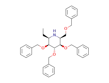 (2S,3R,4R,5S,6R)-3,4,5-Tris-benzyloxy-2-benzyloxymethyl-6-ethyl-piperidine