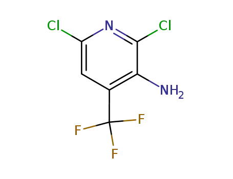Molecular Structure of 175277-67-5 (3-AMINO-2,6-DICHLORO-4-(TRIFLUOROMETHYL)PYRIDINE)