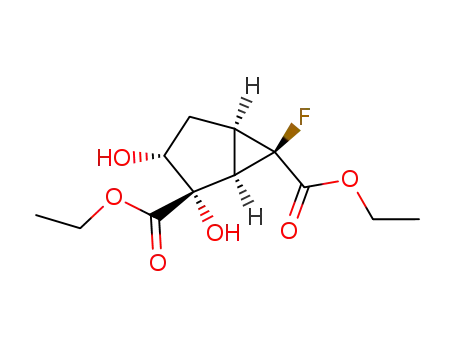 Molecular Structure of 748780-71-4 (Bicyclo[3.1.0]hexane-2,6-dicarboxylic acid, 6-fluoro-2,3-dihydroxy-,
diethyl ester, (1R,2S,3R,5R,6R)-)