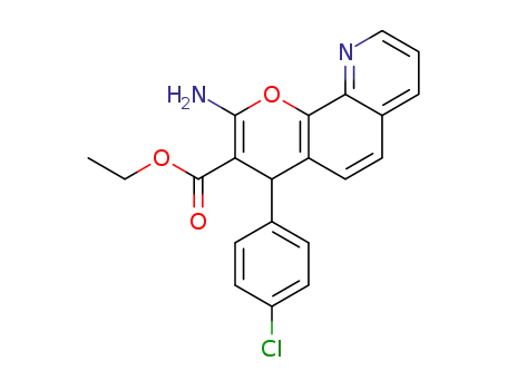 ethyl 2-amino-4-(p-chlorophenyl)-4H-pyrano<3,2-h>quinoline-3-carboxylate