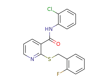 N-(2-chlorophenyl)-2-((2-fluorobenzyl)thio)nicotinamide